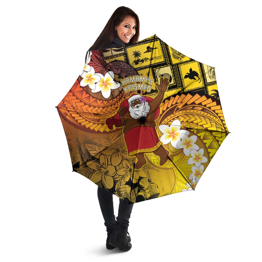Papua New Guinea Retro Christmas Umbrella Hamamas Krismas - Polynesian Pride