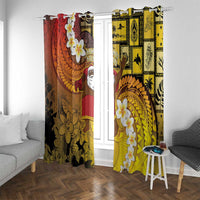 Papua New Guinea Retro Christmas Window Curtain Hamamas Krismas - Polynesian Pride