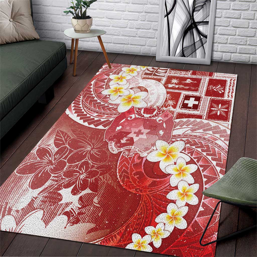 Tonga Christmas Area Rug Kilisimasi Fiefia Retro Style Red - Polynesian Pride
