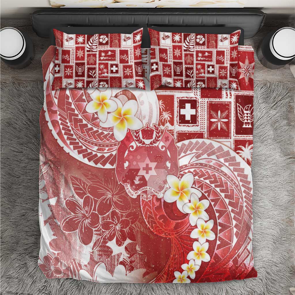 Tonga Christmas Bedding Set Kilisimasi Fiefia Retro Style Red - Polynesian Pride