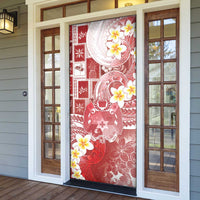 Tonga Christmas Door Cover Kilisimasi Fiefia Retro Style Red - Polynesian Pride