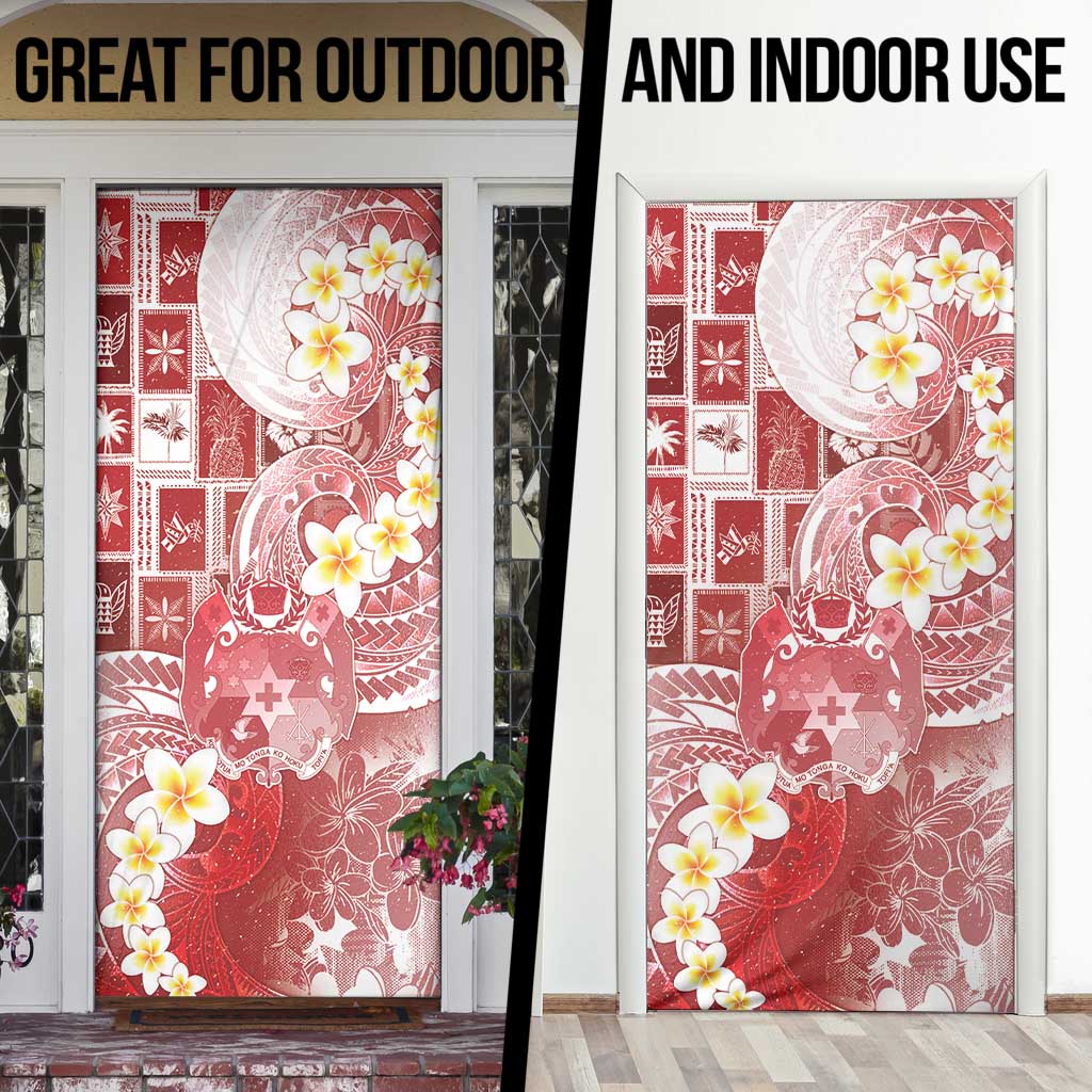 Tonga Christmas Door Cover Kilisimasi Fiefia Retro Style Red - Polynesian Pride