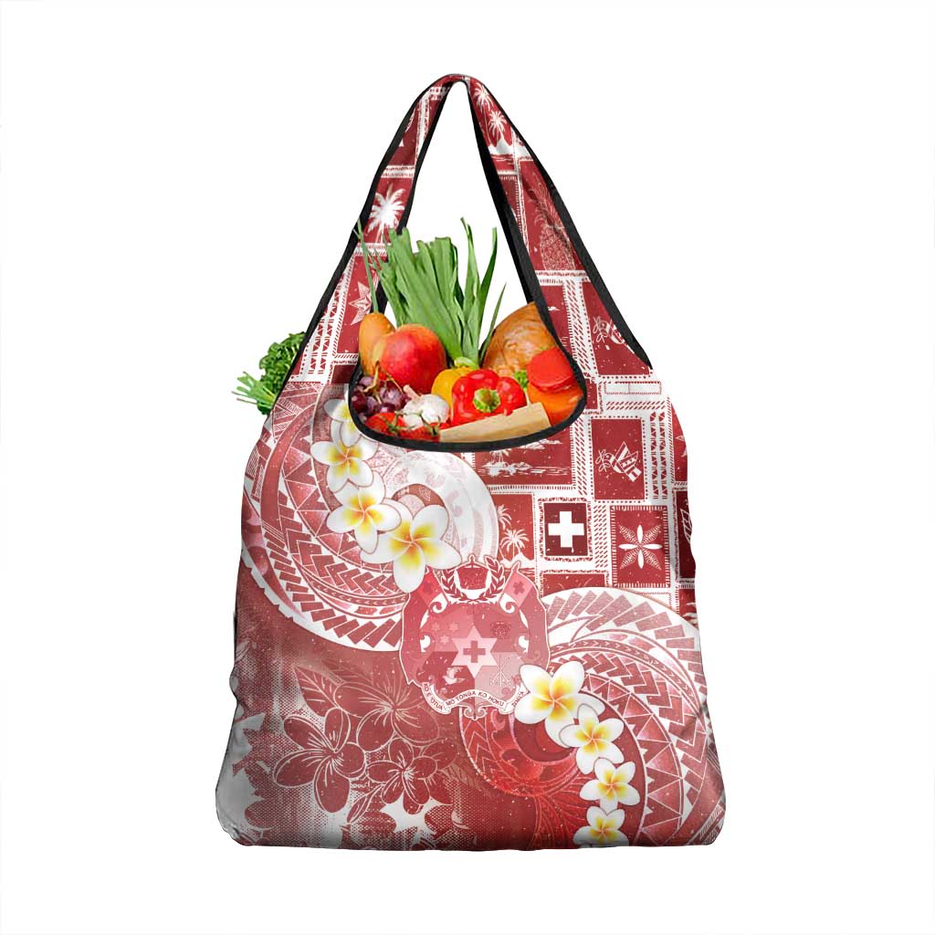 Tonga Christmas Grocery Bag Kilisimasi Fiefia Retro Style Red - Polynesian Pride