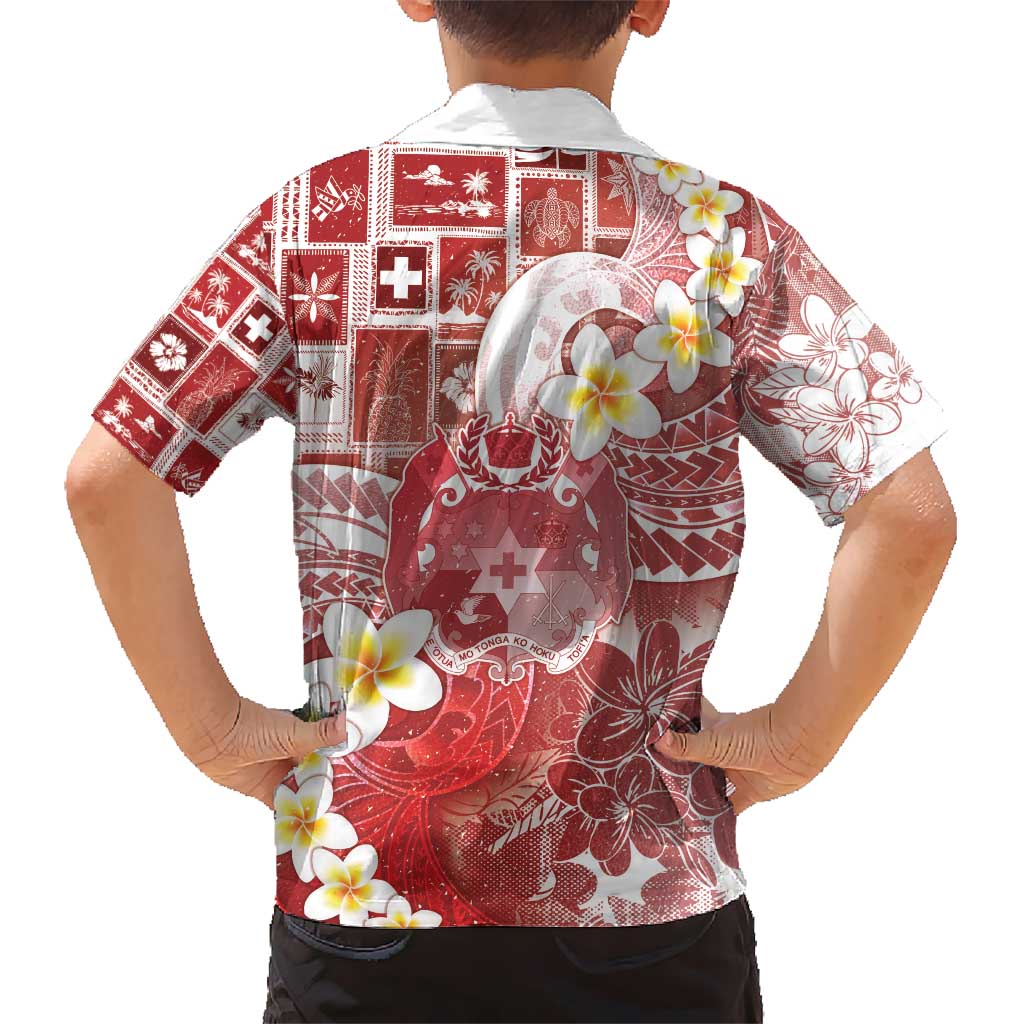 Tonga Christmas Kid Hawaiian Shirt Kilisimasi Fiefia Retro Style Red - Polynesian Pride