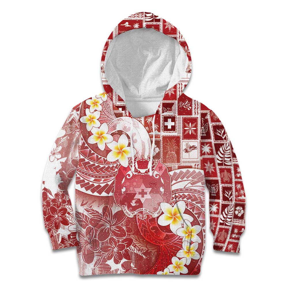 Tonga Christmas Kid Hoodie Kilisimasi Fiefia Retro Style Red - Polynesian Pride