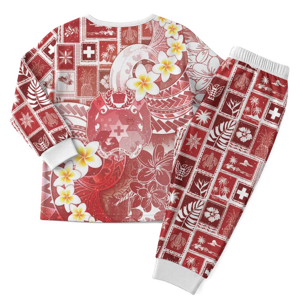 Tonga Christmas Pajama Set Kilisimasi Fiefia Retro Style Red - Polynesian Pride