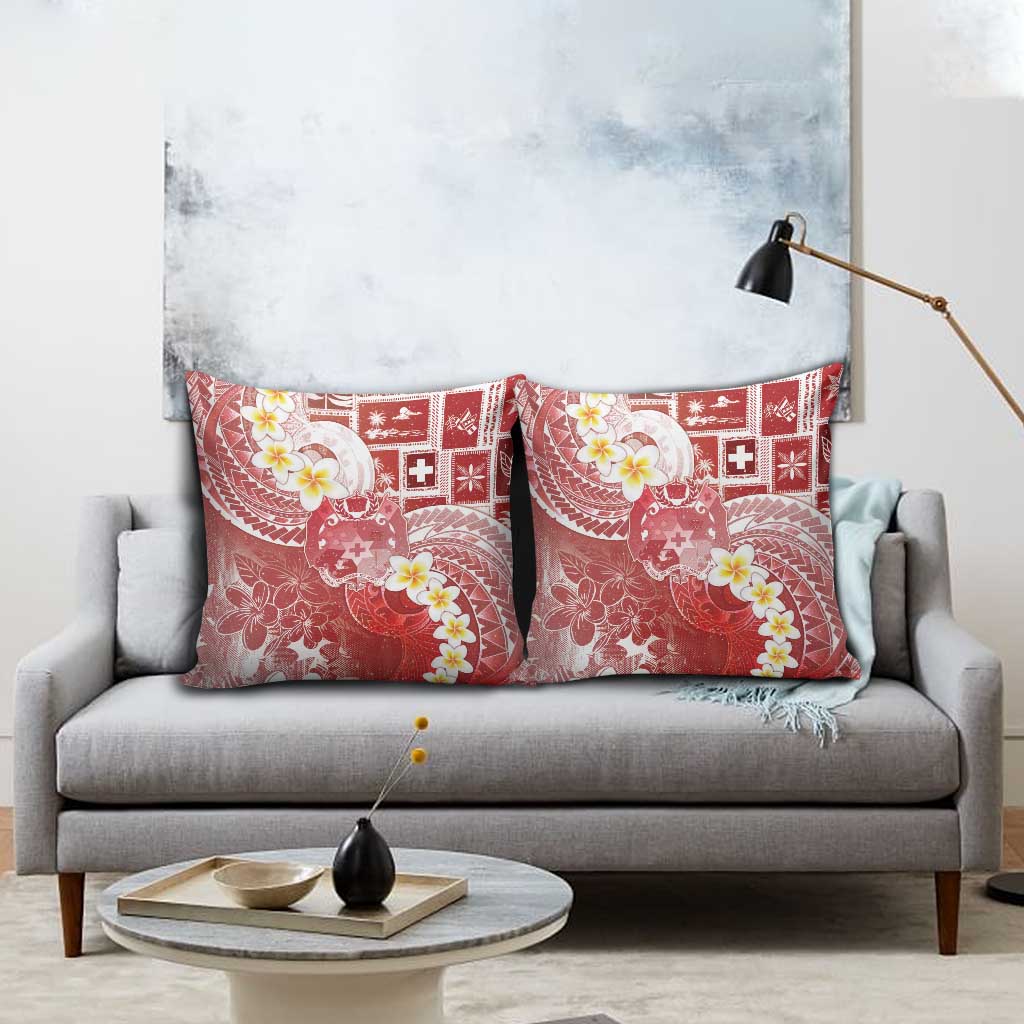 Tonga Christmas Pillow Cover Kilisimasi Fiefia Retro Style Red - Polynesian Pride