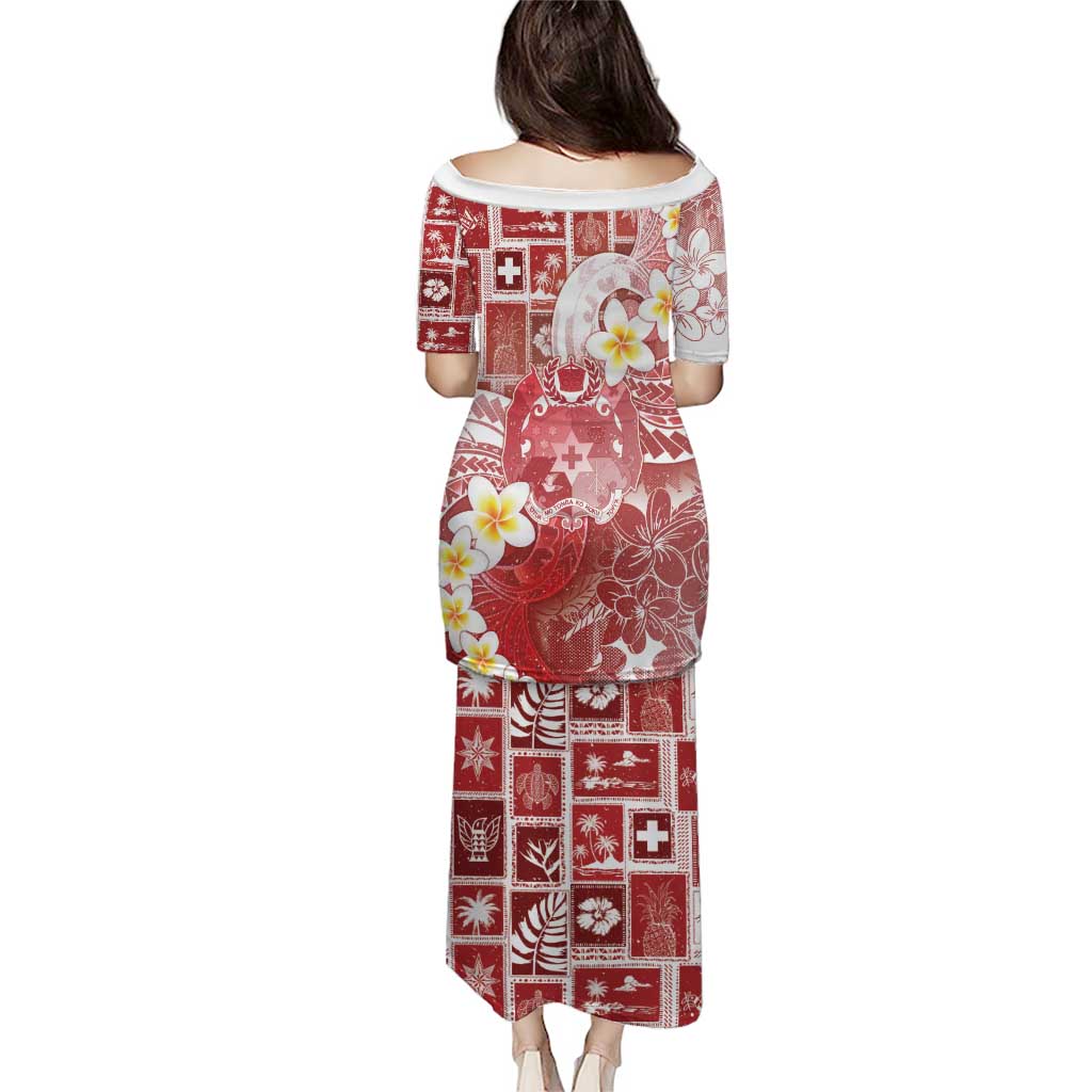 Tonga Christmas Puletasi Kilisimasi Fiefia Retro Style Red - Polynesian Pride