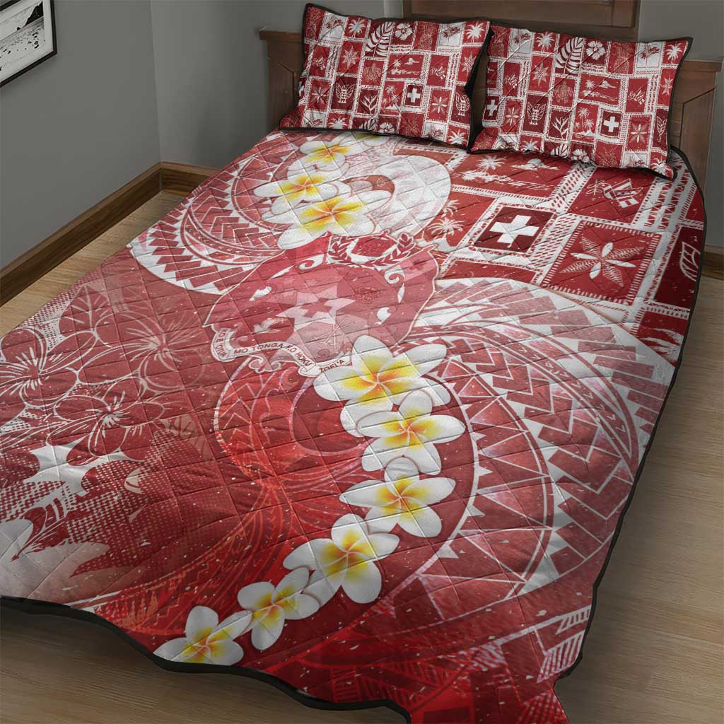 Tonga Christmas Quilt Bed Set Kilisimasi Fiefia Retro Style Red - Polynesian Pride