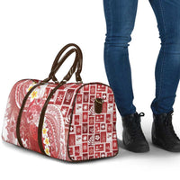 Tonga Christmas Travel Bag Kilisimasi Fiefia Retro Style Red - Polynesian Pride