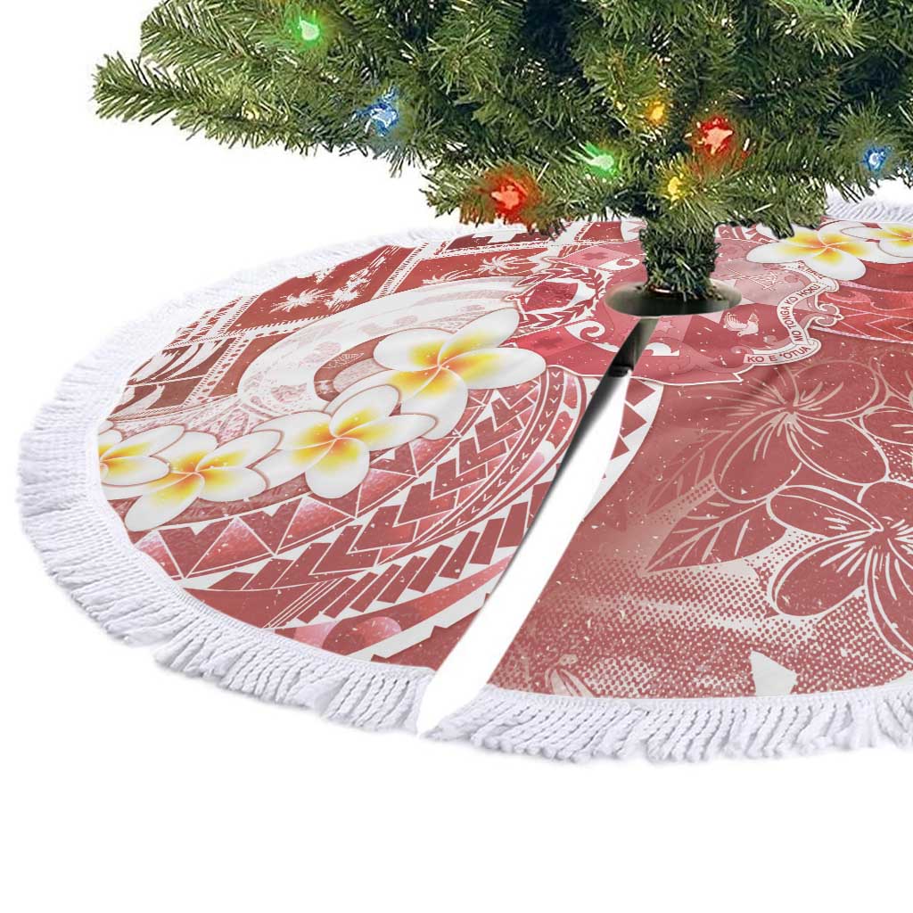 Tonga Christmas Tree Skirt Kilisimasi Fiefia Retro Style Red - Polynesian Pride