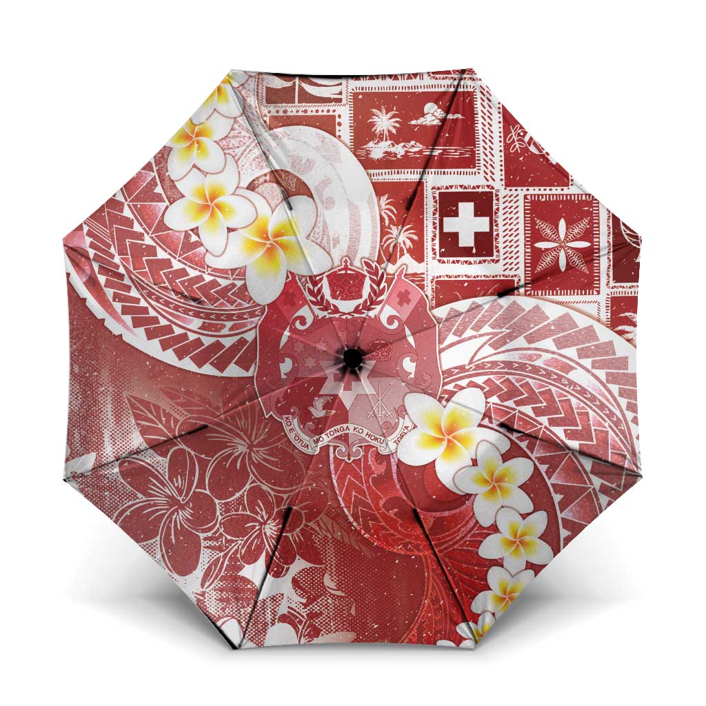 Tonga Christmas Umbrella Kilisimasi Fiefia Retro Style Red - Polynesian Pride