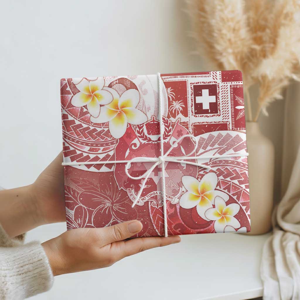 Tonga Christmas Wrapping Paper Kilisimasi Fiefia Retro Style Red - Polynesian Pride