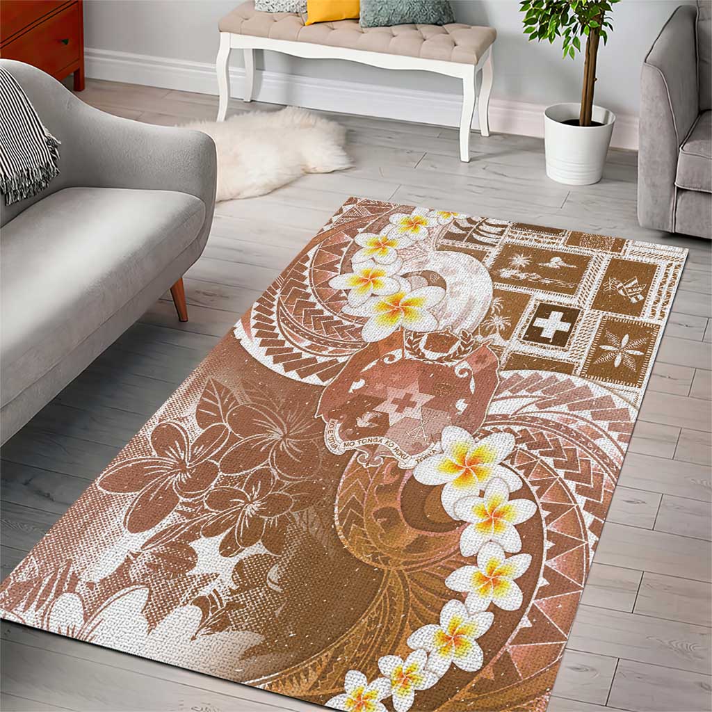 Tonga Christmas Area Rug Kilisimasi Fiefia Retro Style Brown - Polynesian Pride