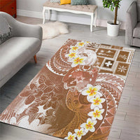 Tonga Christmas Area Rug Kilisimasi Fiefia Retro Style Brown - Polynesian Pride