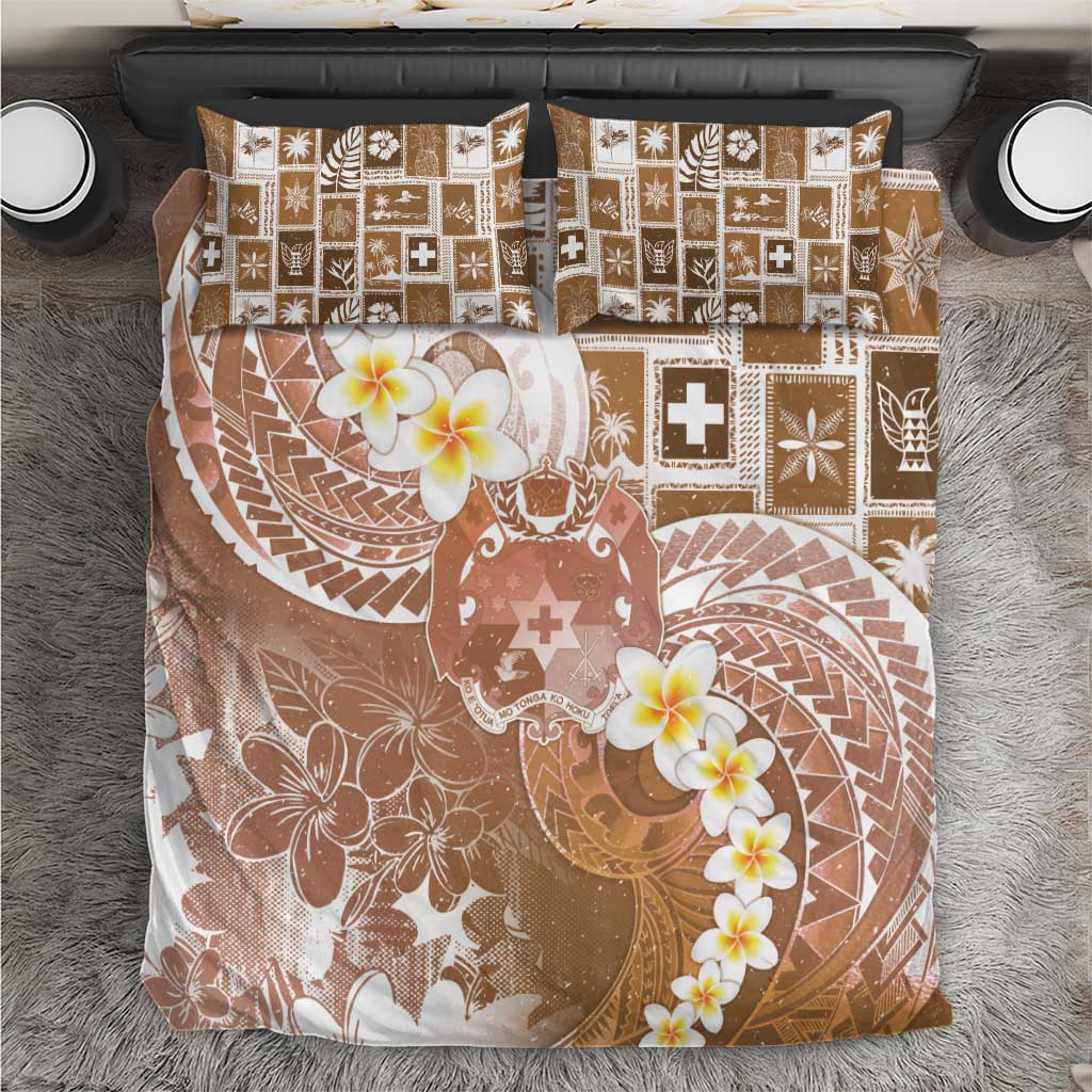 Tonga Christmas Bedding Set Kilisimasi Fiefia Retro Style Brown - Polynesian Pride