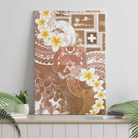 Tonga Christmas Canvas Wall Art Kilisimasi Fiefia Retro Style Brown - Polynesian Pride