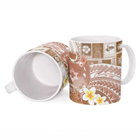 Tonga Christmas Ceramic Mug Kilisimasi Fiefia Retro Style Brown - Polynesian Pride