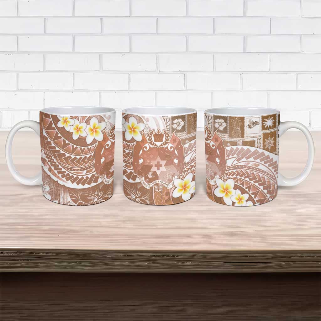 Tonga Christmas Ceramic Mug Kilisimasi Fiefia Retro Style Brown - Polynesian Pride