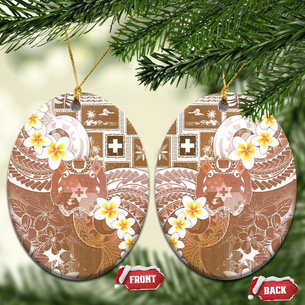 Tonga Christmas Ceramic Ornament Kilisimasi Fiefia Retro Style Brown - Polynesian Pride