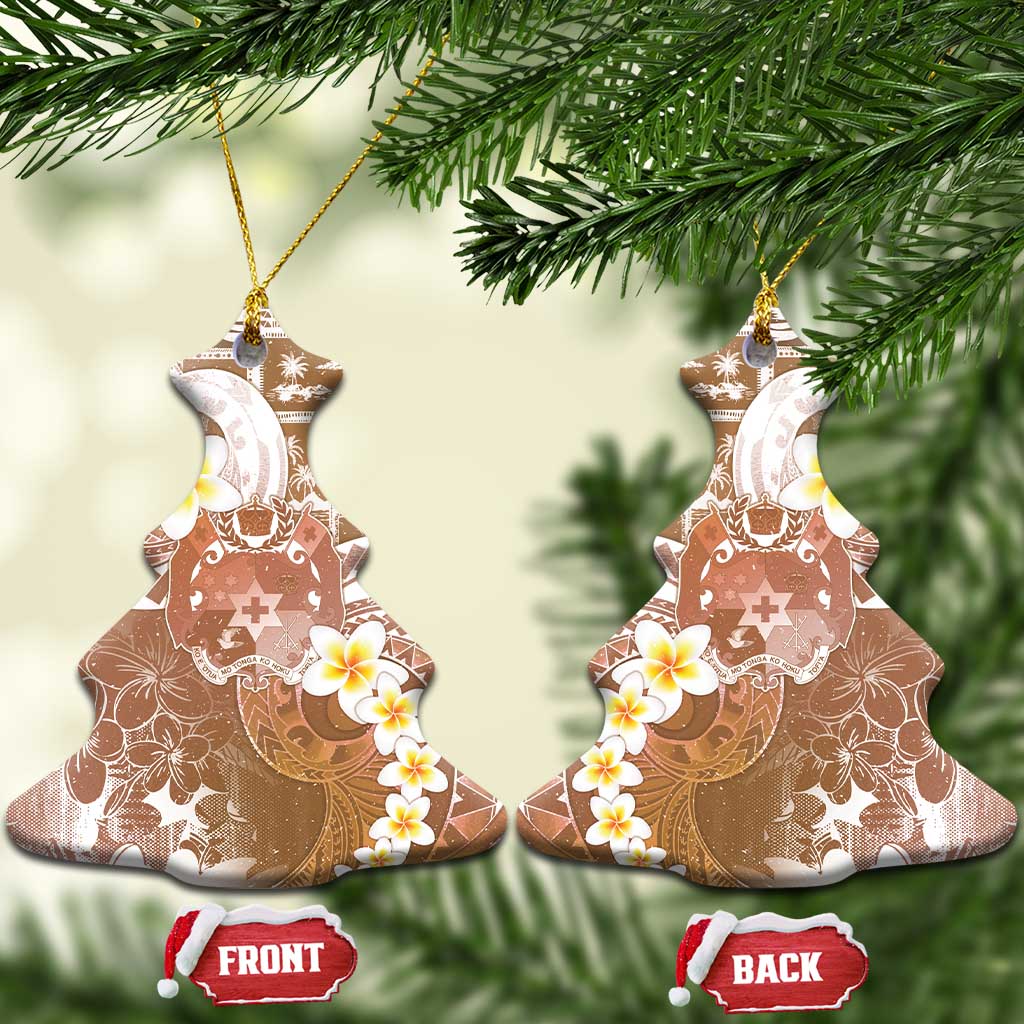 Tonga Christmas Ceramic Ornament Kilisimasi Fiefia Retro Style Brown - Polynesian Pride