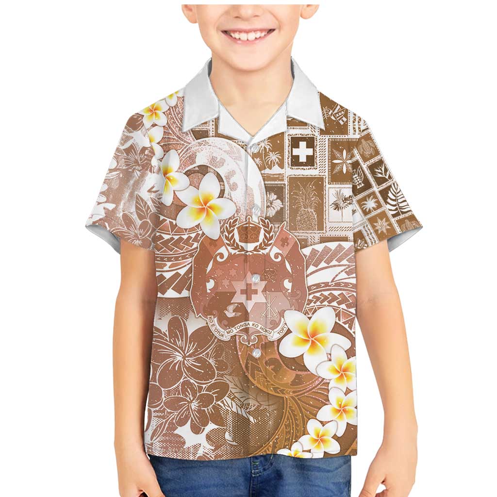 Tonga Christmas Family Matching Mermaid Dress and Hawaiian Shirt Kilisimasi Fiefia Retro Style Brown - Polynesian Pride