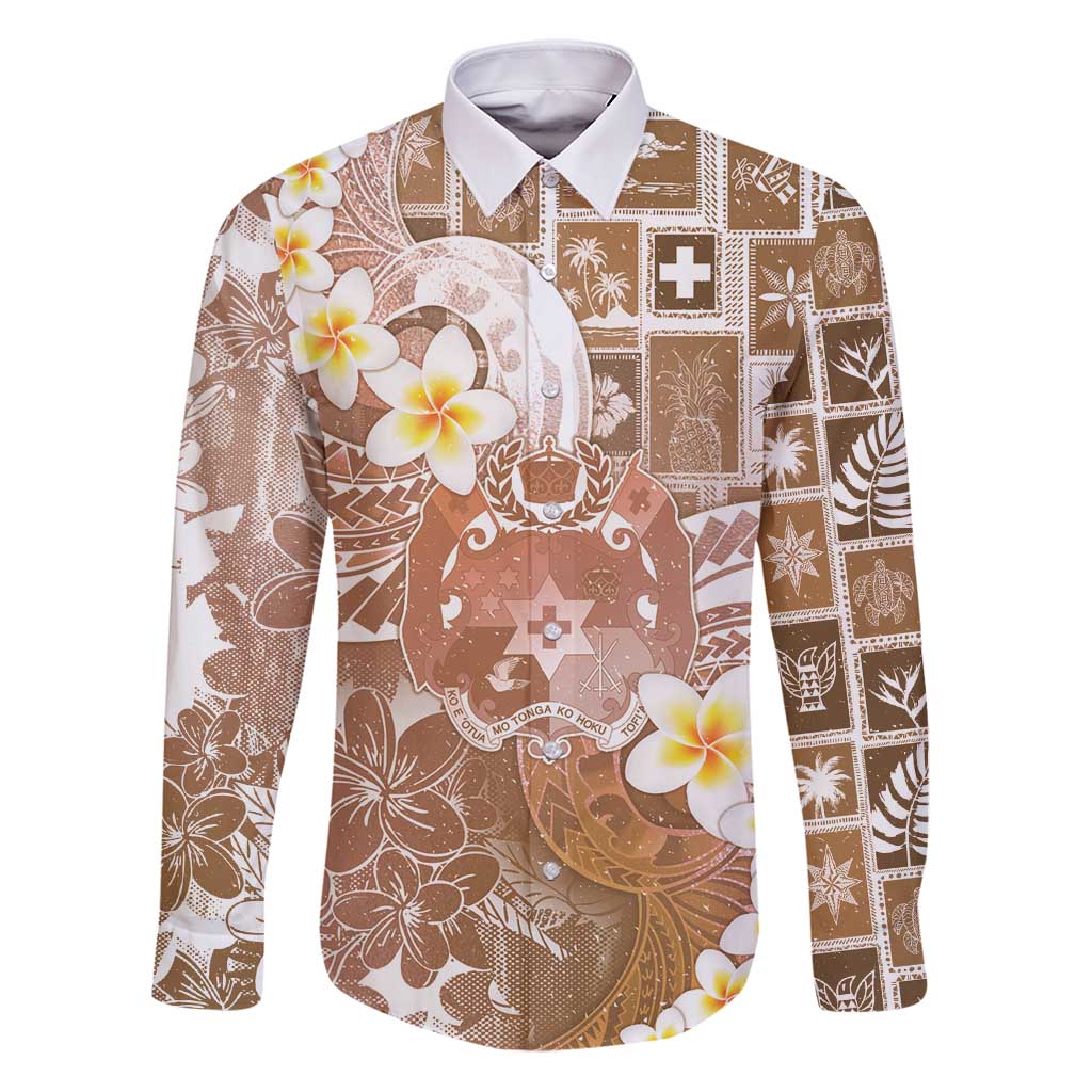 Tonga Christmas Family Matching Puletasi and Hawaiian Shirt Kilisimasi Fiefia Retro Style Brown - Polynesian Pride