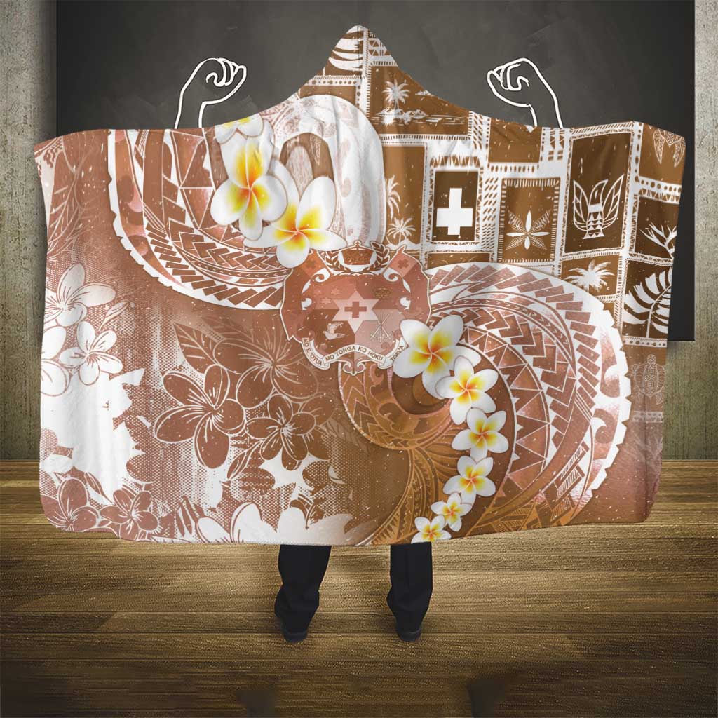 Tonga Christmas Hooded Blanket Kilisimasi Fiefia Retro Style Brown - Polynesian Pride