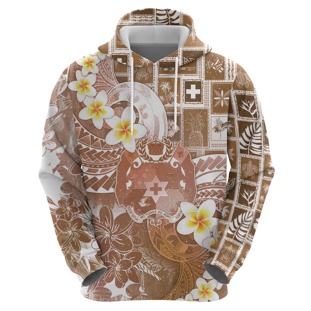 Tonga Christmas Hoodie Kilisimasi Fiefia Retro Style Brown - Polynesian Pride