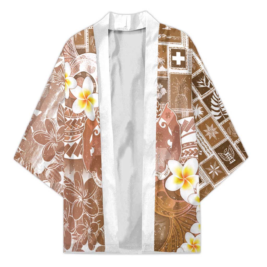 Tonga Christmas Kimono Kilisimasi Fiefia Retro Style Brown - Polynesian Pride
