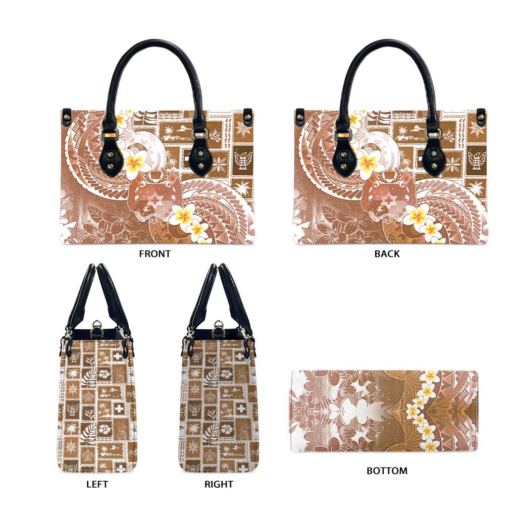 Tonga Christmas Leather Bag Kilisimasi Fiefia Retro Style Brown - Polynesian Pride