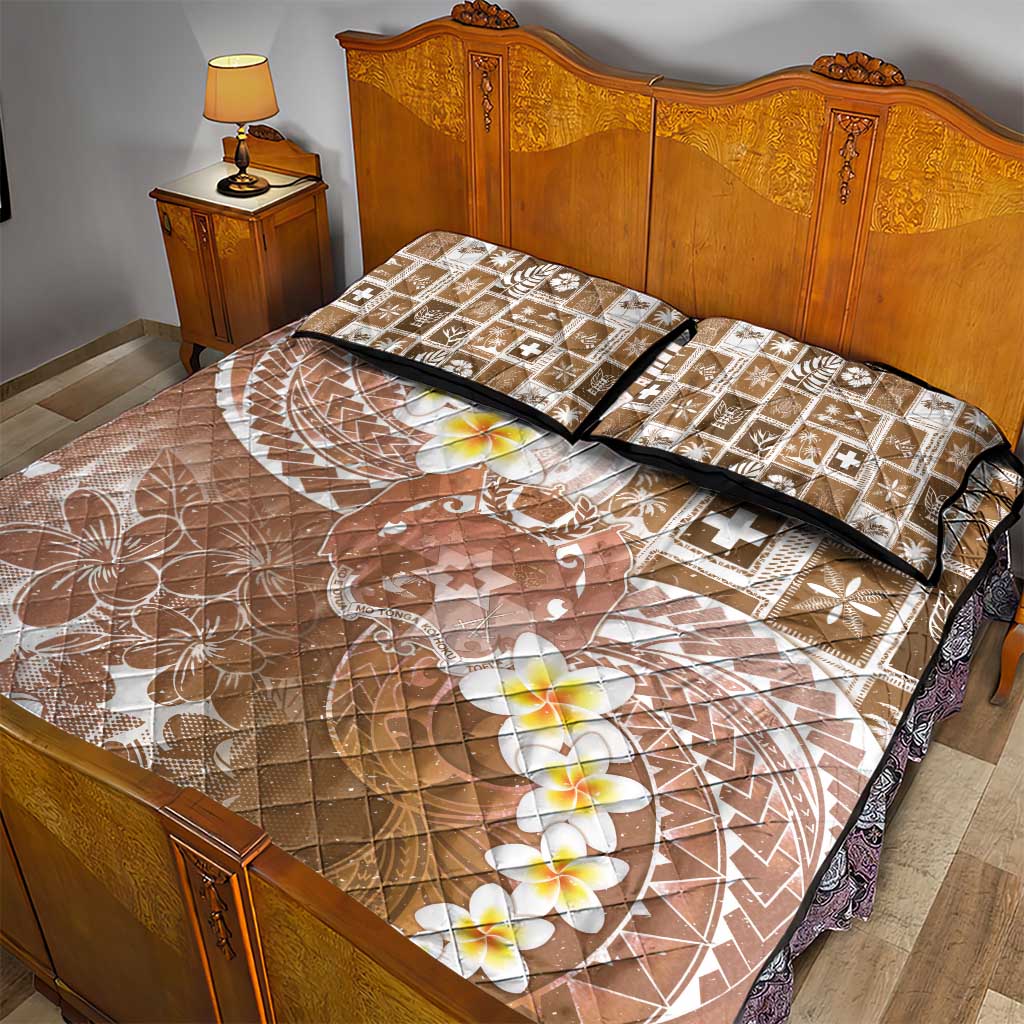 Tonga Christmas Quilt Bed Set Kilisimasi Fiefia Retro Style Brown - Polynesian Pride