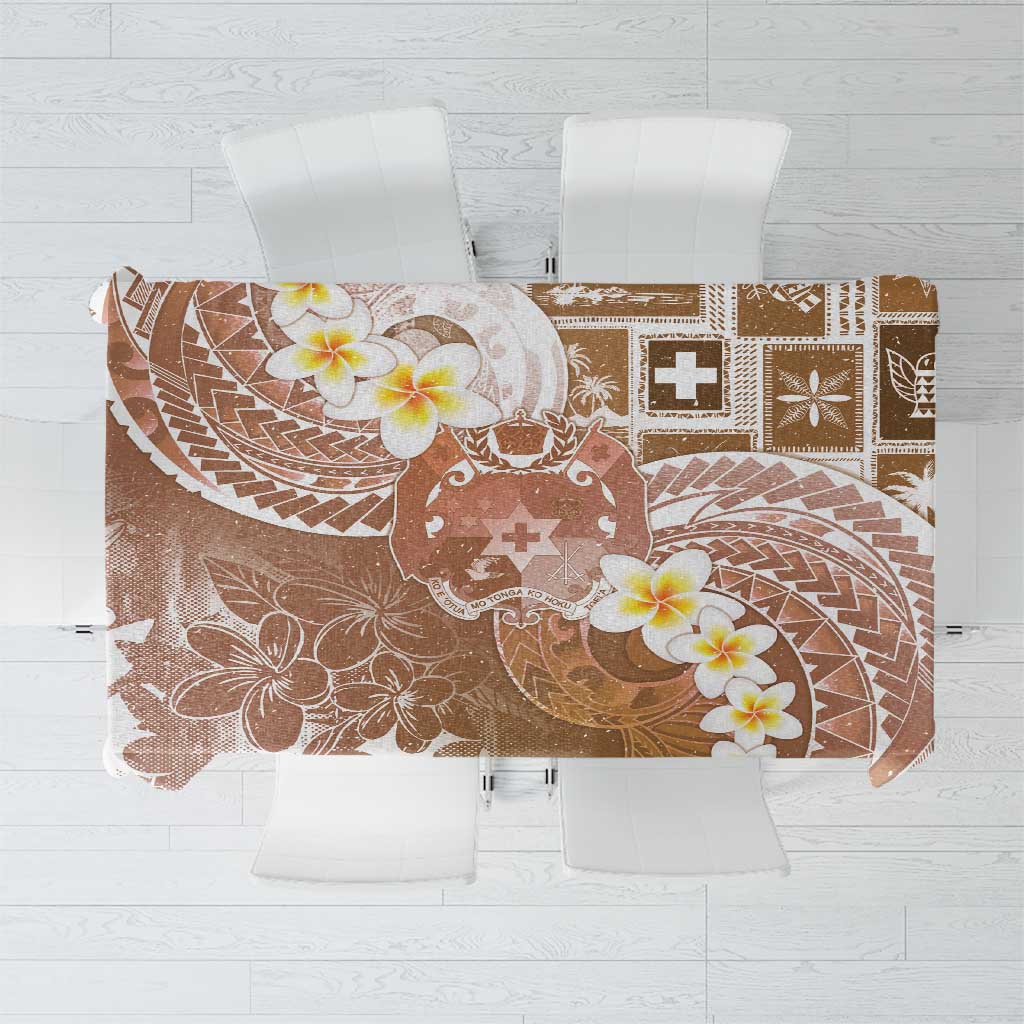 Tonga Christmas Tablecloth Kilisimasi Fiefia Retro Style Brown - Polynesian Pride