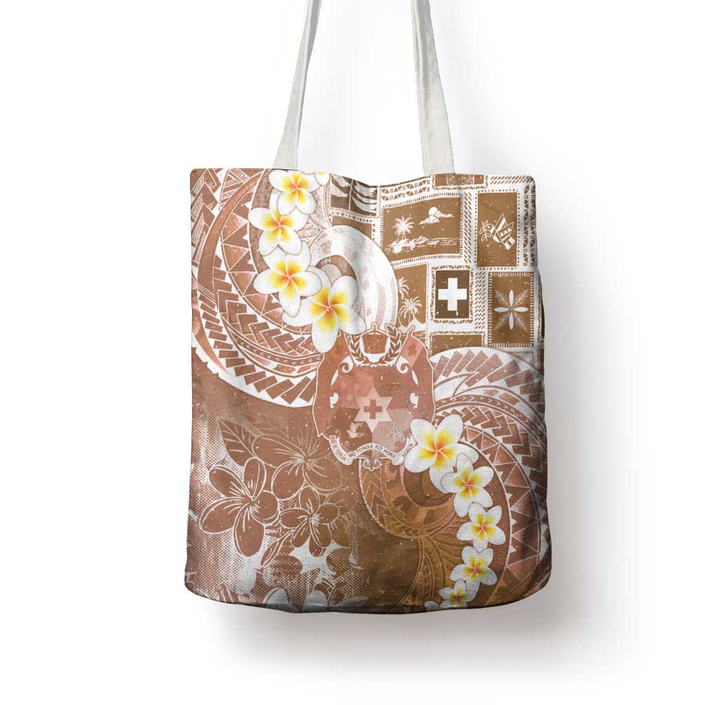 Tonga Christmas Tote Bag Kilisimasi Fiefia Retro Style Brown - Polynesian Pride