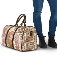 Tonga Christmas Travel Bag Kilisimasi Fiefia Retro Style Brown - Polynesian Pride