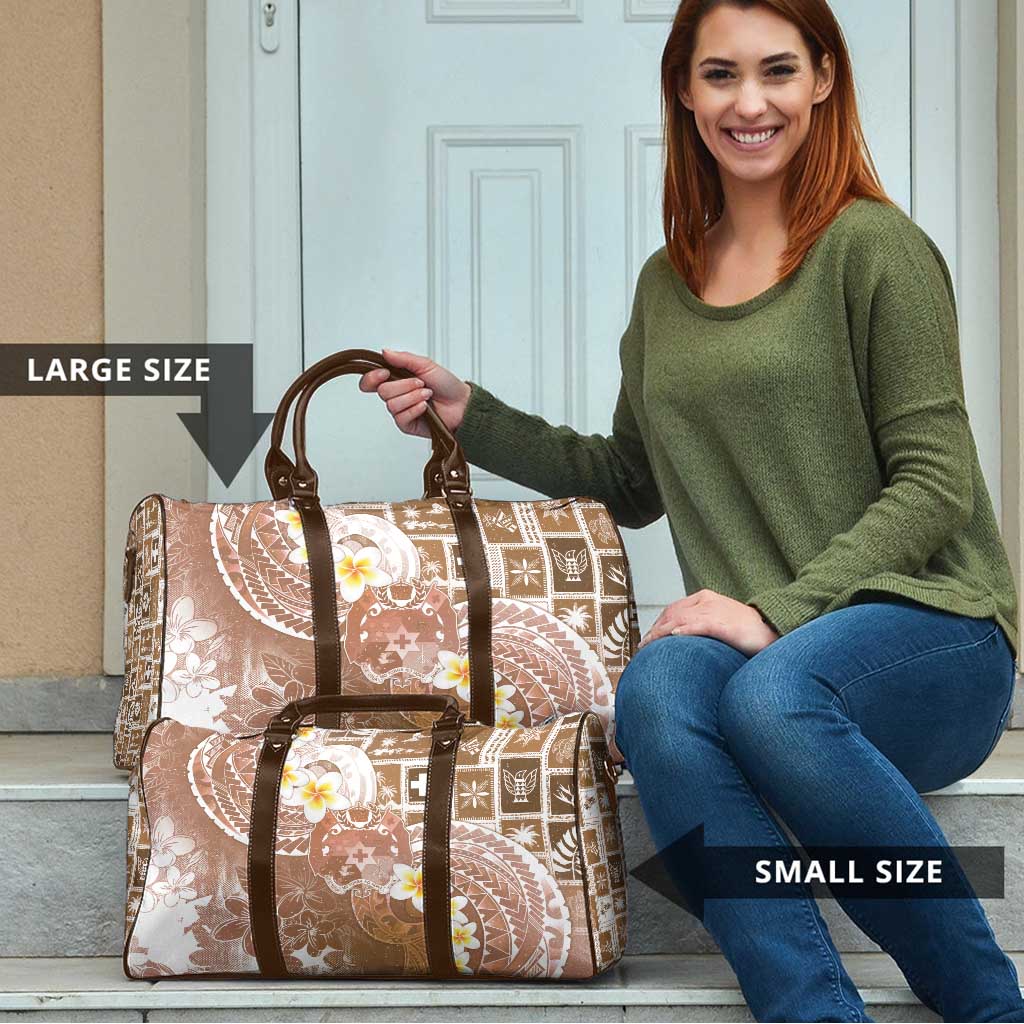 Tonga Christmas Travel Bag Kilisimasi Fiefia Retro Style Brown - Polynesian Pride