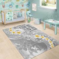 Tonga Christmas Area Rug Kilisimasi Fiefia Retro Style White - Polynesian Pride