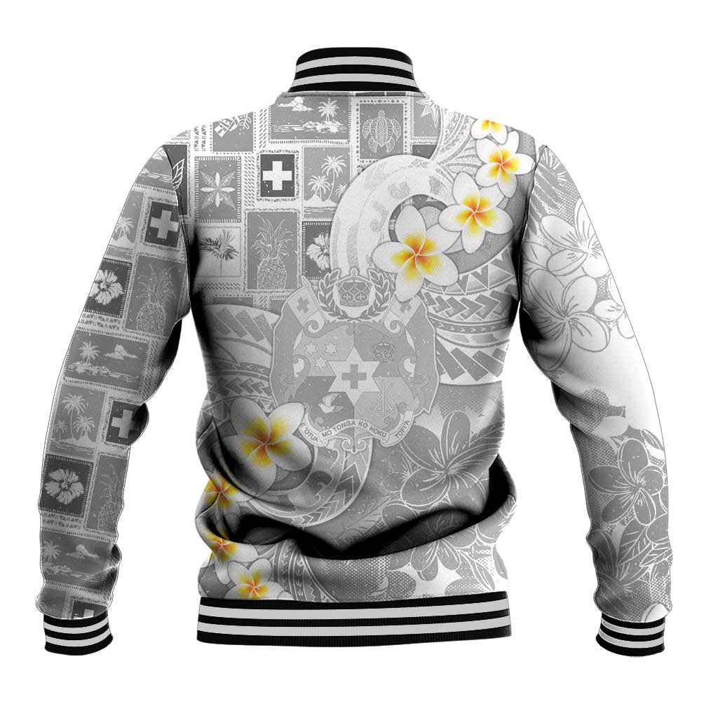 Tonga Christmas Baseball Jacket Kilisimasi Fiefia Retro Style White - Polynesian Pride