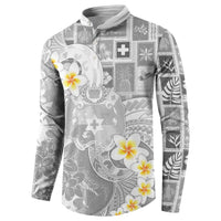 Tonga Christmas Button Sweatshirt Kilisimasi Fiefia Retro Style White - Polynesian Pride