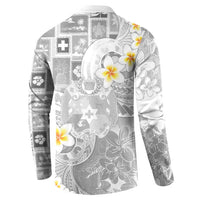 Tonga Christmas Button Sweatshirt Kilisimasi Fiefia Retro Style White - Polynesian Pride