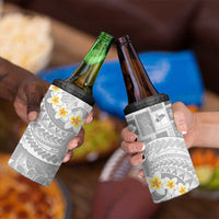 Tonga Christmas 4 in 1 Can Cooler Tumbler Kilisimasi Fiefia Retro Style White - Polynesian Pride