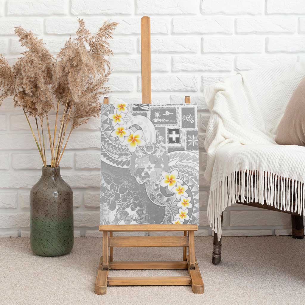 Tonga Christmas Canvas Wall Art Kilisimasi Fiefia Retro Style White - Polynesian Pride