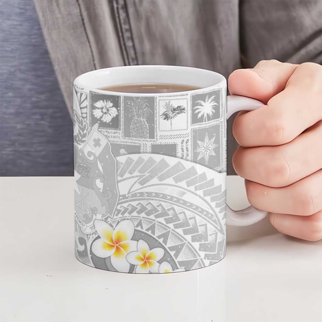Tonga Christmas Ceramic Mug Kilisimasi Fiefia Retro Style White - Polynesian Pride