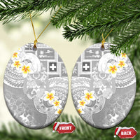Tonga Christmas Ceramic Ornament Kilisimasi Fiefia Retro Style White - Polynesian Pride