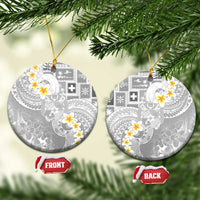 Tonga Christmas Ceramic Ornament Kilisimasi Fiefia Retro Style White - Polynesian Pride