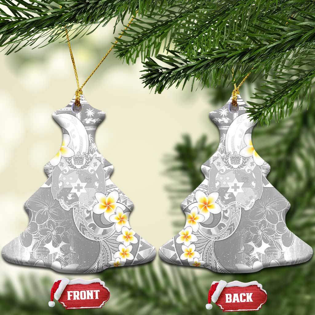 Tonga Christmas Ceramic Ornament Kilisimasi Fiefia Retro Style White - Polynesian Pride