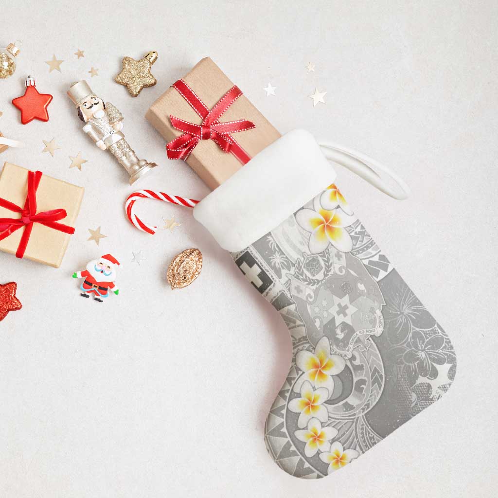 Tonga Christmas Stocking Kilisimasi Fiefia Retro Style White - Polynesian Pride