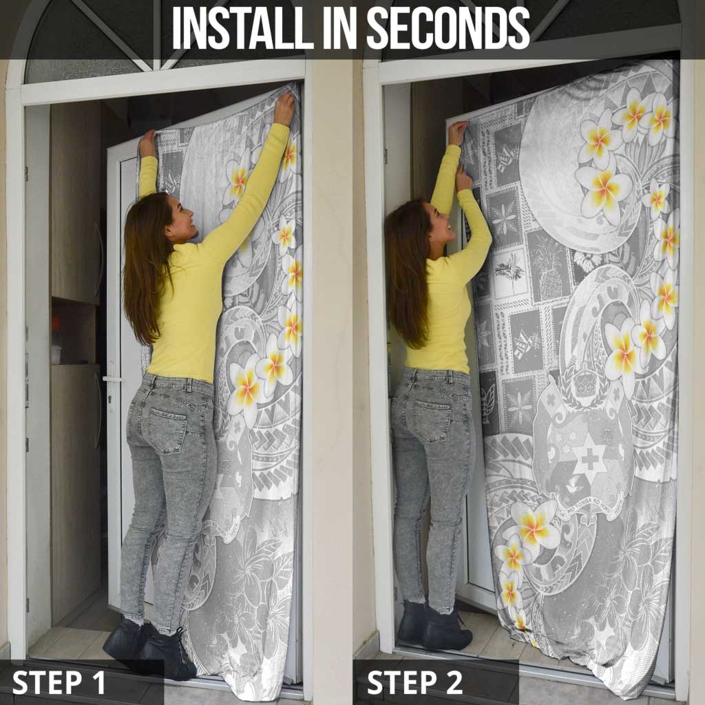 Tonga Christmas Door Cover Kilisimasi Fiefia Retro Style White - Polynesian Pride