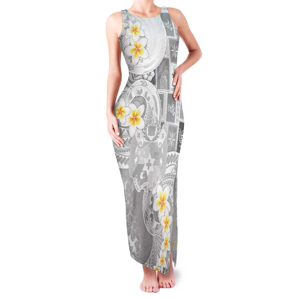 Tonga Christmas Family Matching Tank Maxi Dress and Hawaiian Shirt Kilisimasi Fiefia Retro Style White - Polynesian Pride