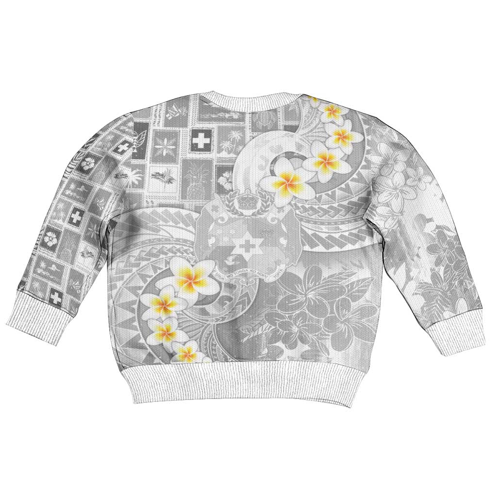 Tonga Christmas Kid Ugly Christmas Sweater Kilisimasi Fiefia Retro Style White - Polynesian Pride